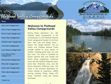 Tablet Screenshot of flatheadvalleycampgrounds.com